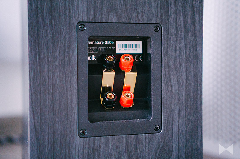 Polk Audio Signature S50e Bi-Wiring-Lautsprecher-Terminal